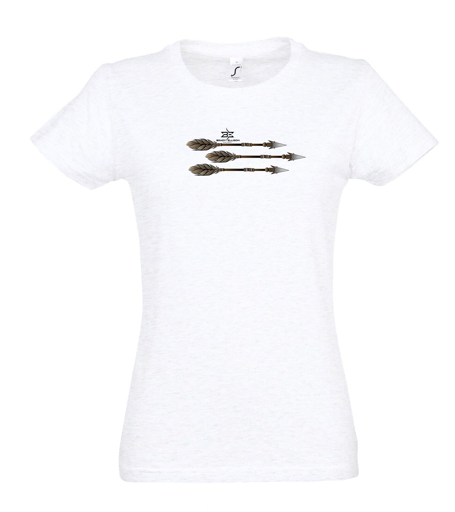 WHITE 3 ARROWS DESIGN WOMEN'S T-SHIRT