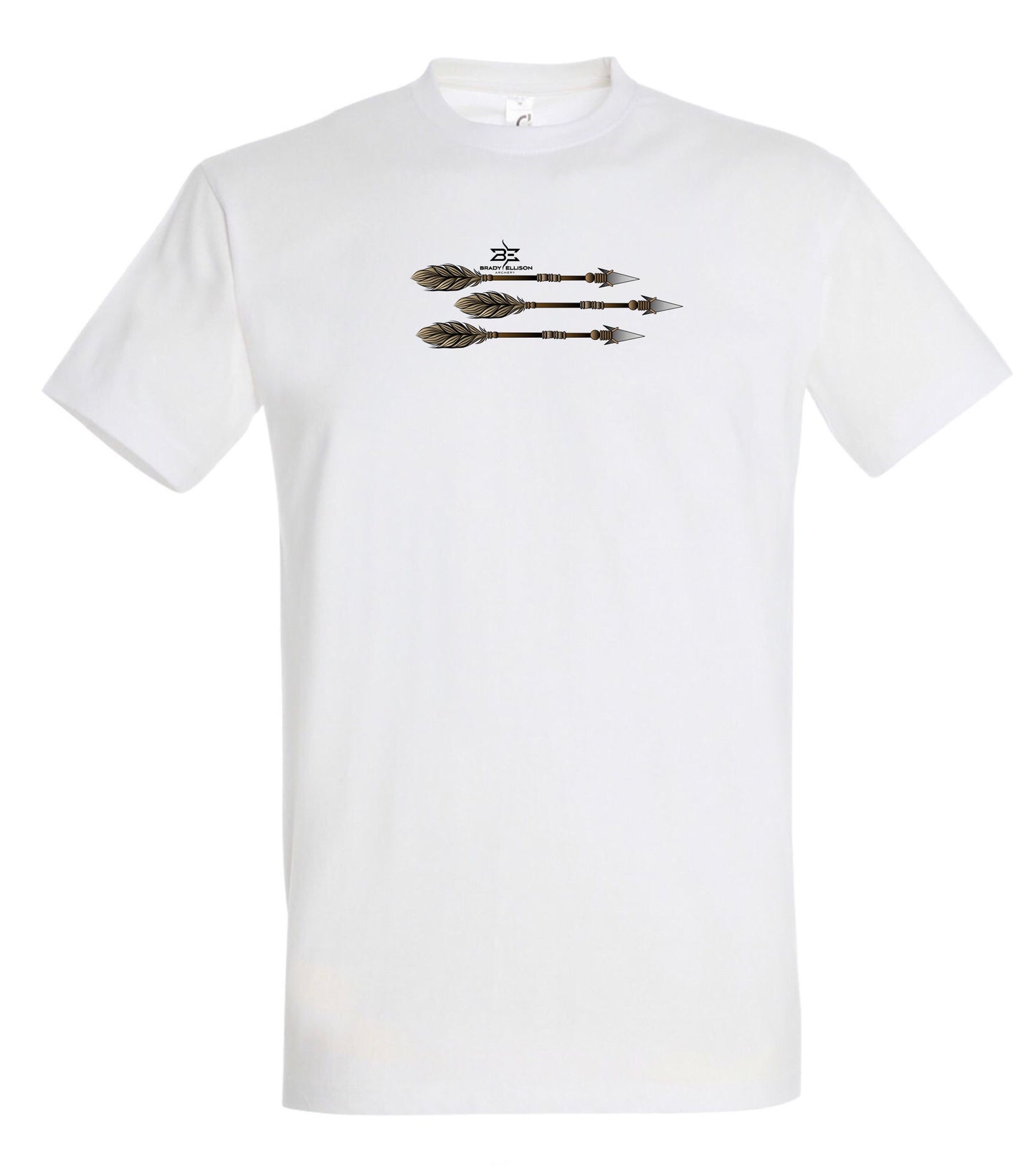WHITE 3 ARROWS DESIGN MEN'S T-SHIRT
