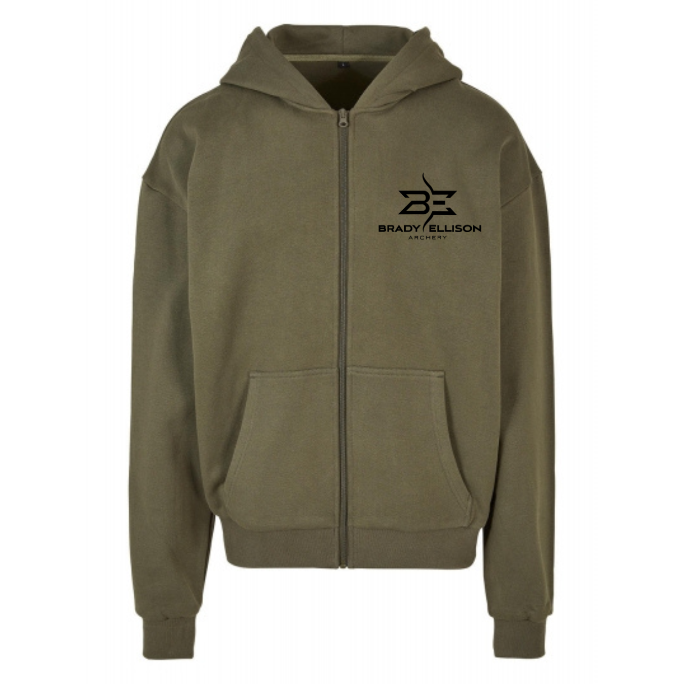 BE LOGO ZIP HOODIE