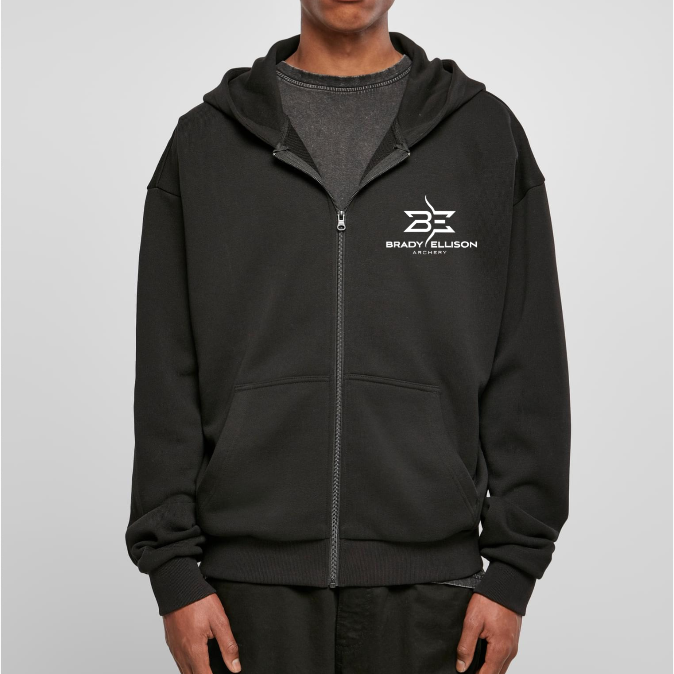 BE LOGO ZIP HOODIE