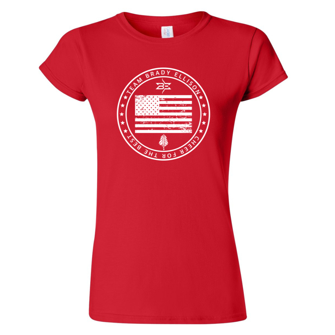 TEAM BRADY FLAG DESIGN T-SHIRT FOR WOMEN