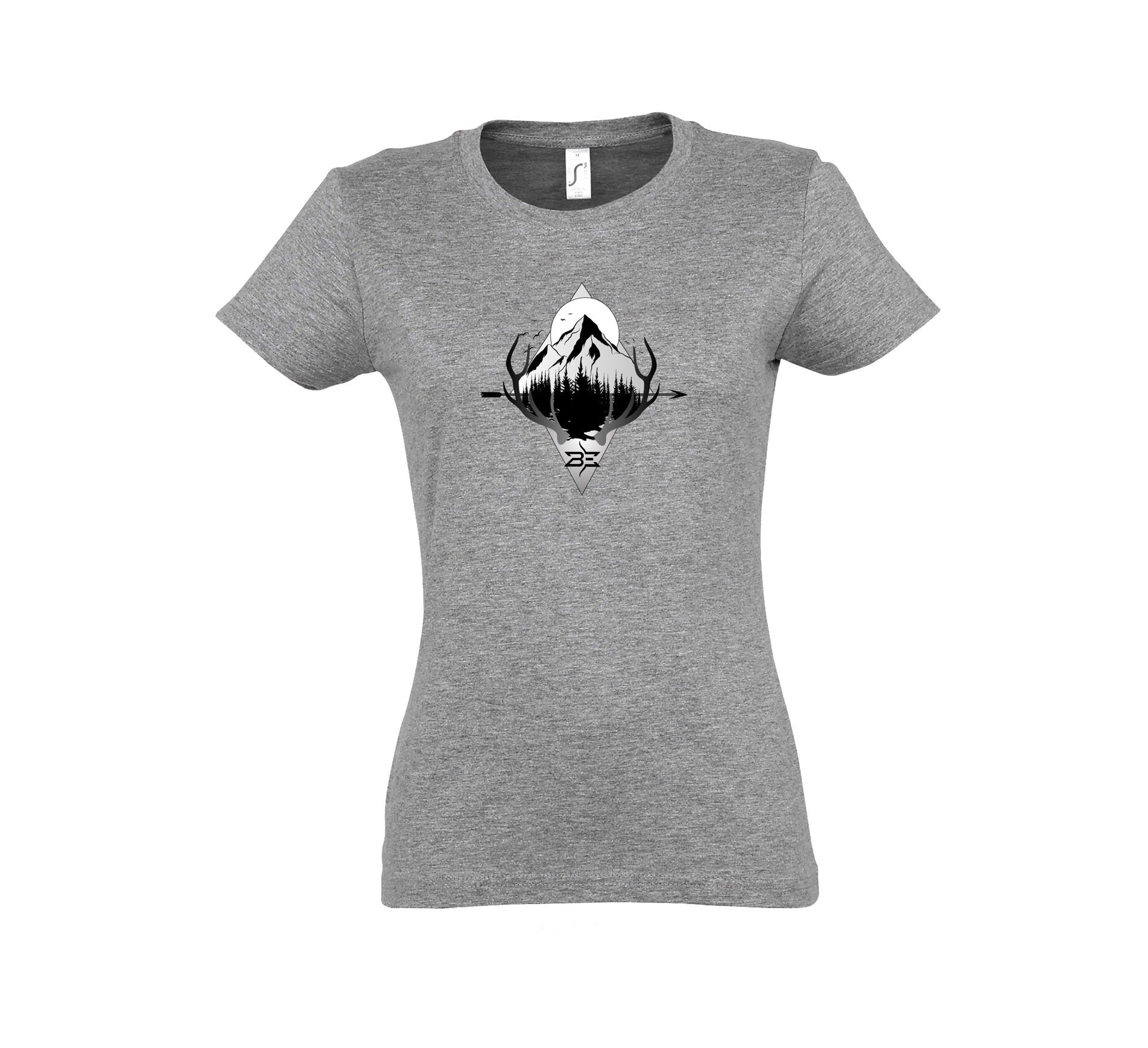 GREY ELK MOUNTAIN DESIGN WOMEN'S T- SHIRT