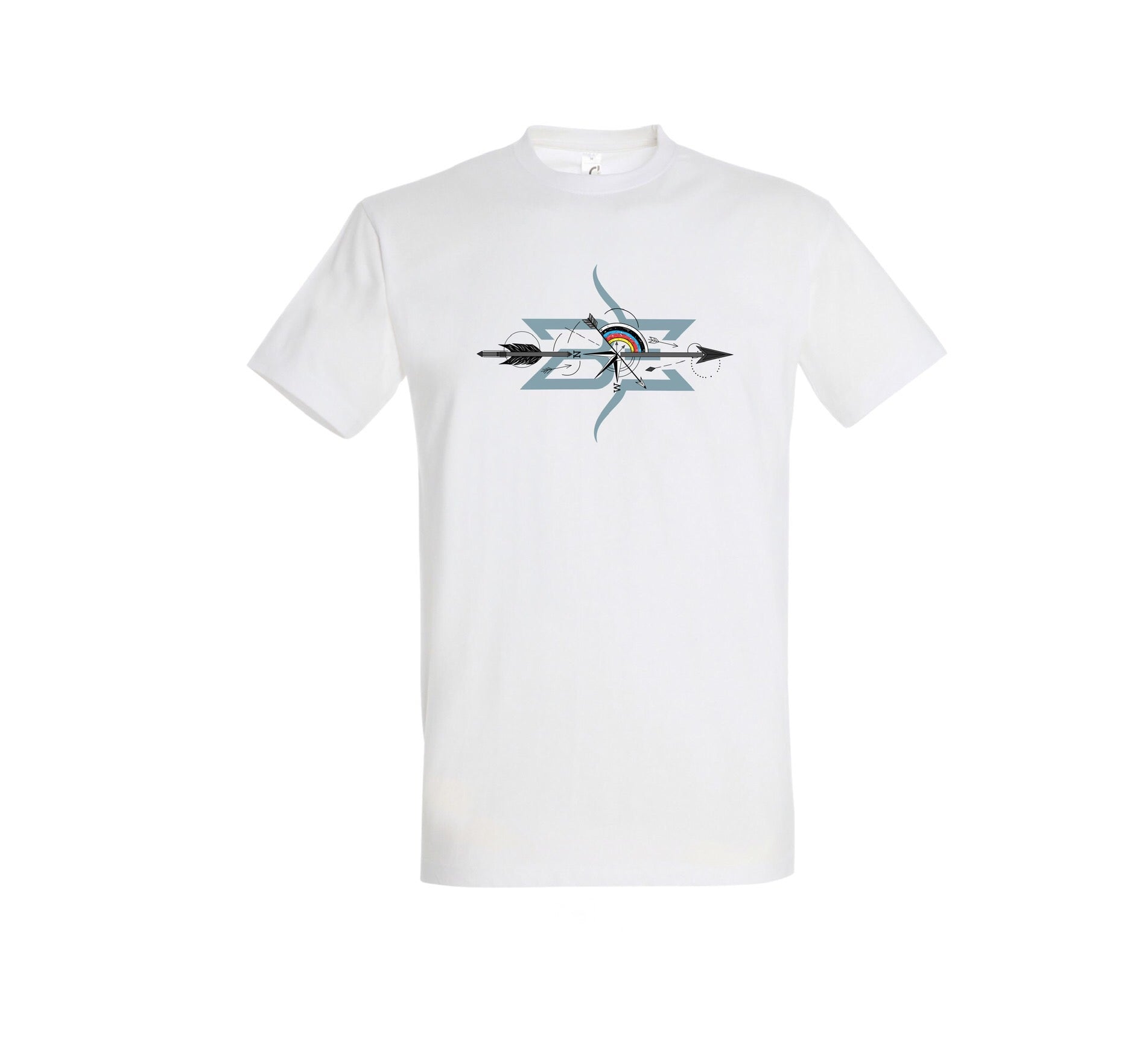 WHITE COMPASS MEN'S T-SHIRT