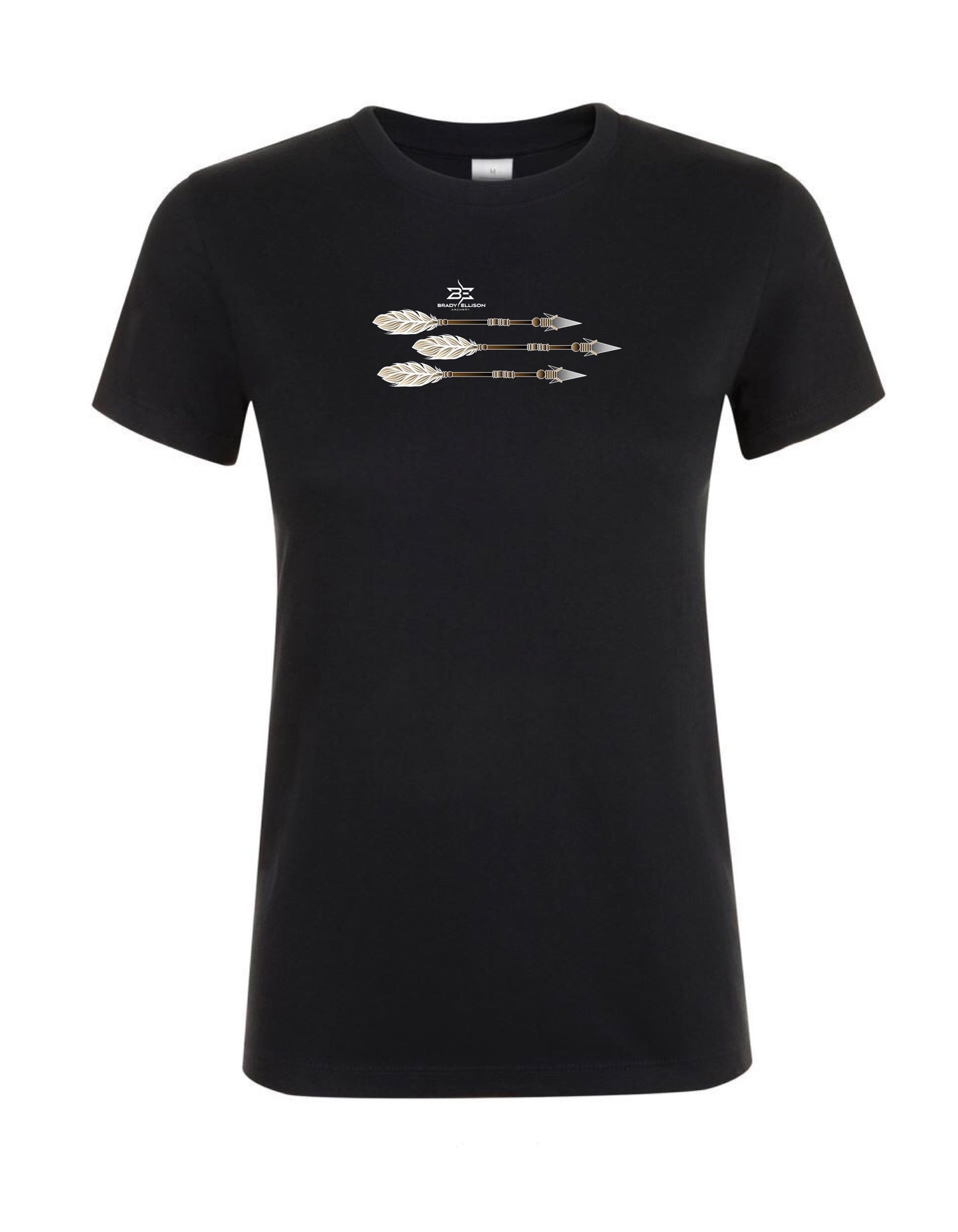 BLACK 3 ARROWS DESIGN WOMEN'S T-SHIRT 