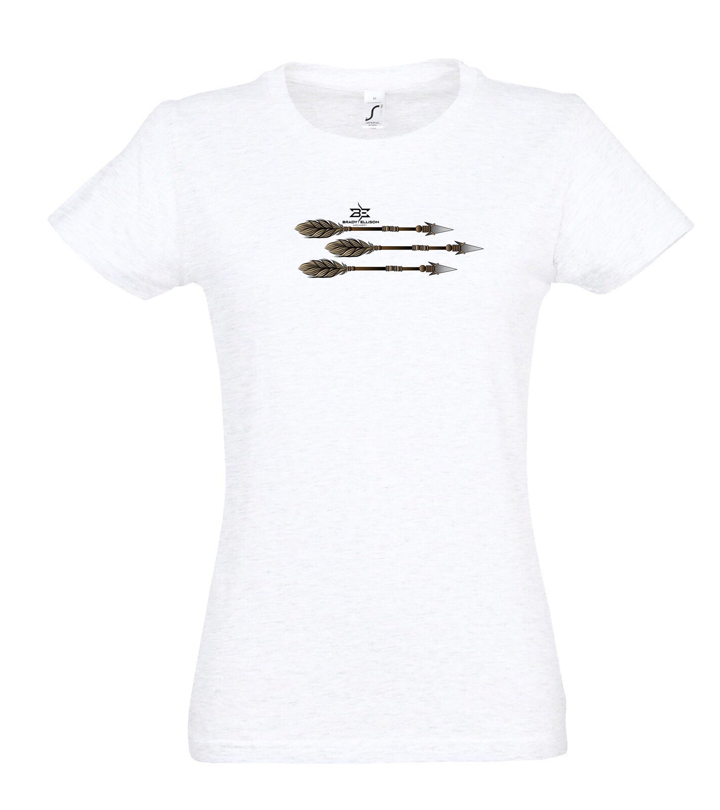 WHITE 3 ARROWS DESIGN WOMEN'S T-SHIRT 