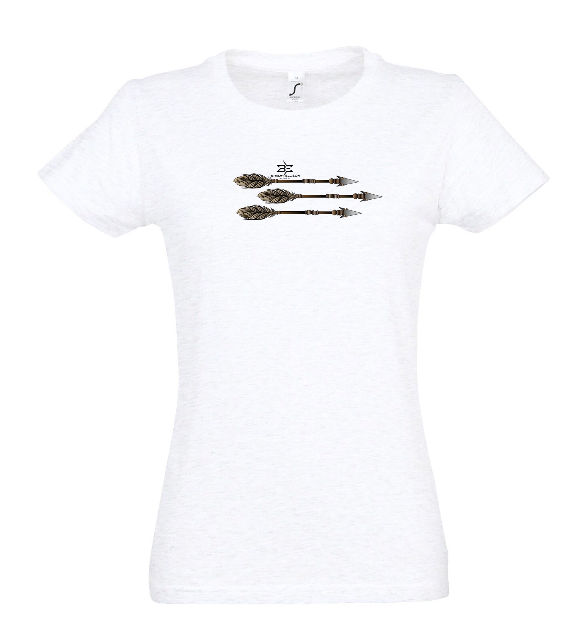 WHITE 3 ARROWS DESIGN WOMEN'S T-SHIRT 