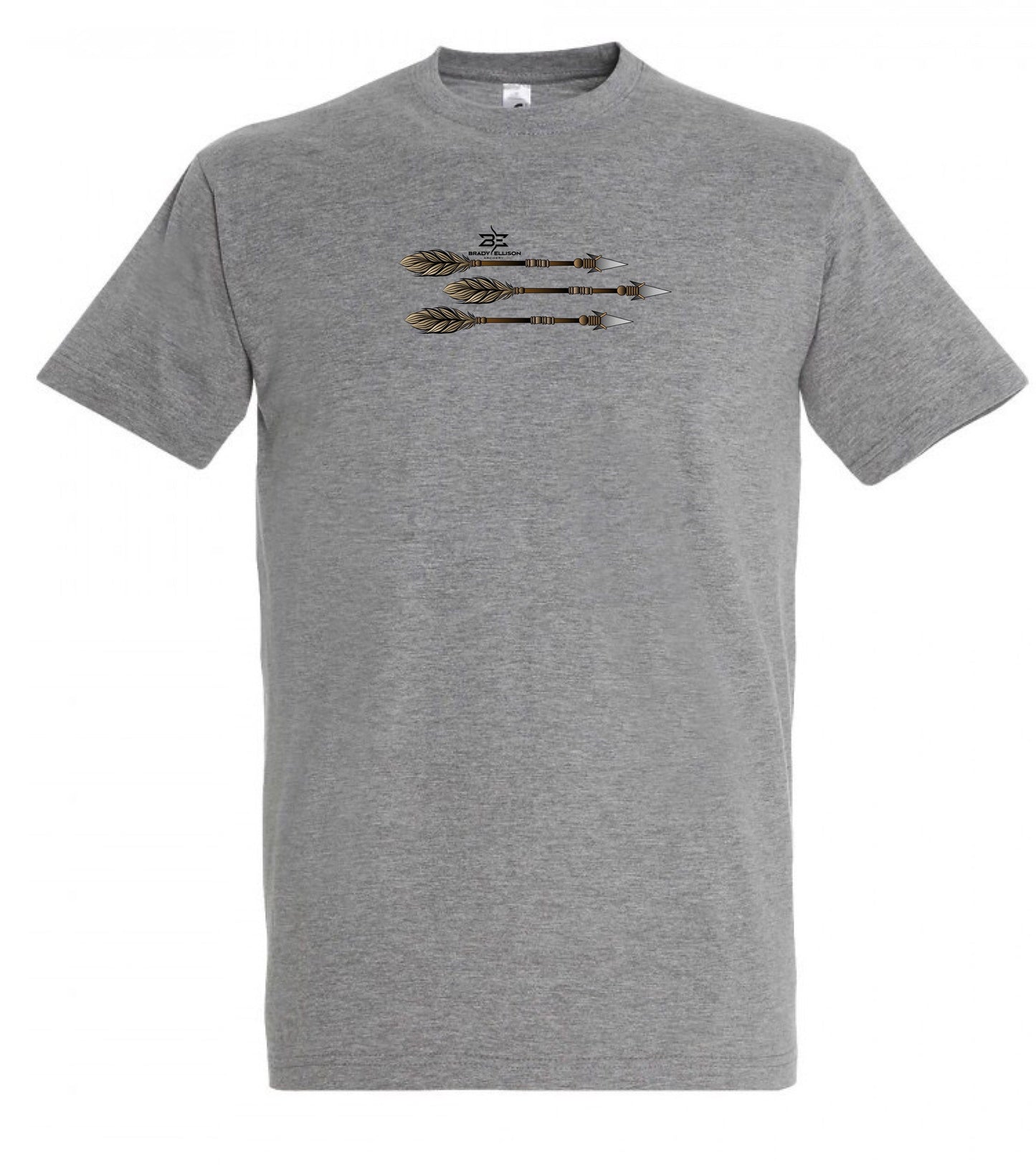 GREY ARCHERY ARROWS DESIGN MEN'S T-SHIRT 