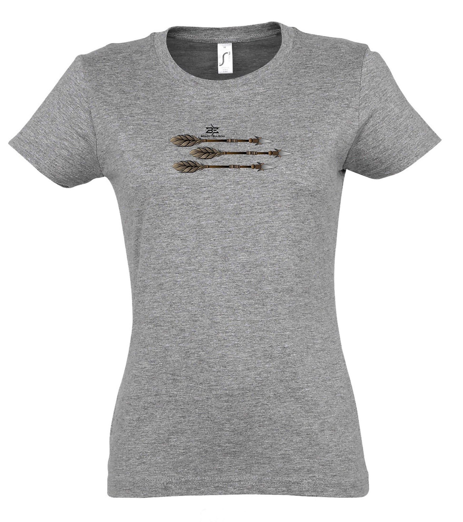 GREY 3 ARROWS DESIGN WOMEN'S T-SHIRT 