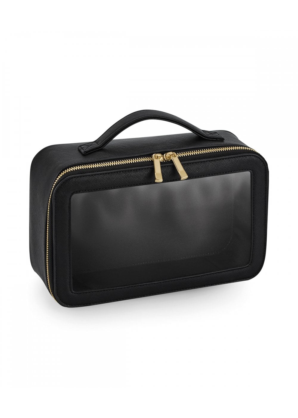 CLEAR TRAVEL COSMETIC BAG BLACK