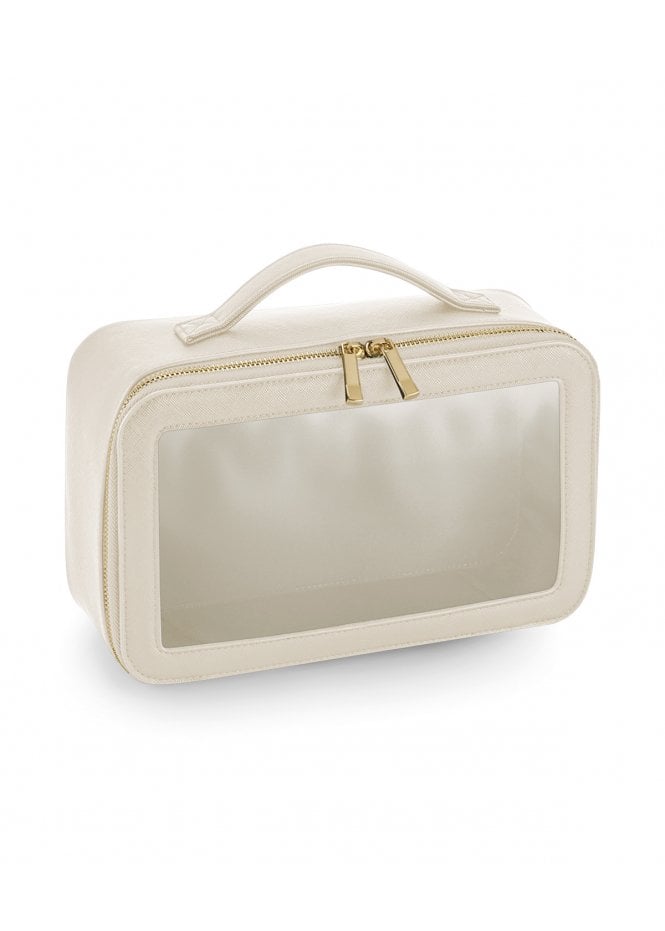CLEAR TRAVEL COSMETIC BAG BEIGE