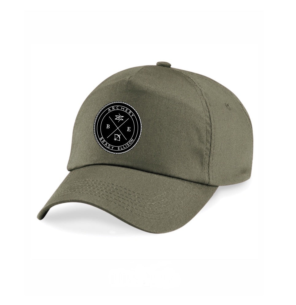 OLIVE GREEN CIRCLE ARROW DESIGN SPORT CAP