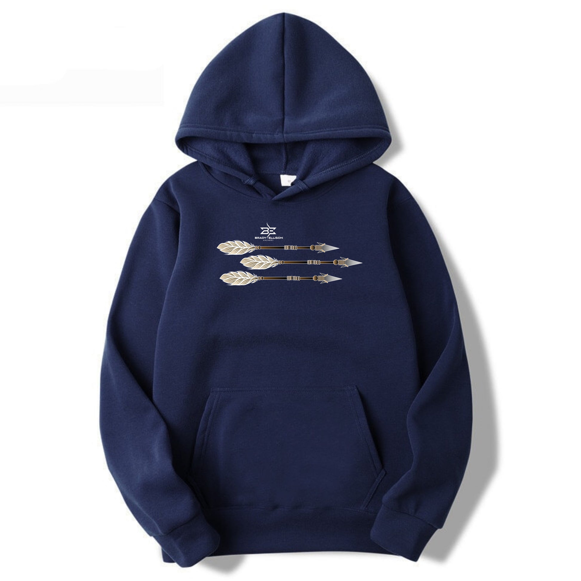 ARCHERY NAVY 3 ARROWS DESIGN HOODIE 