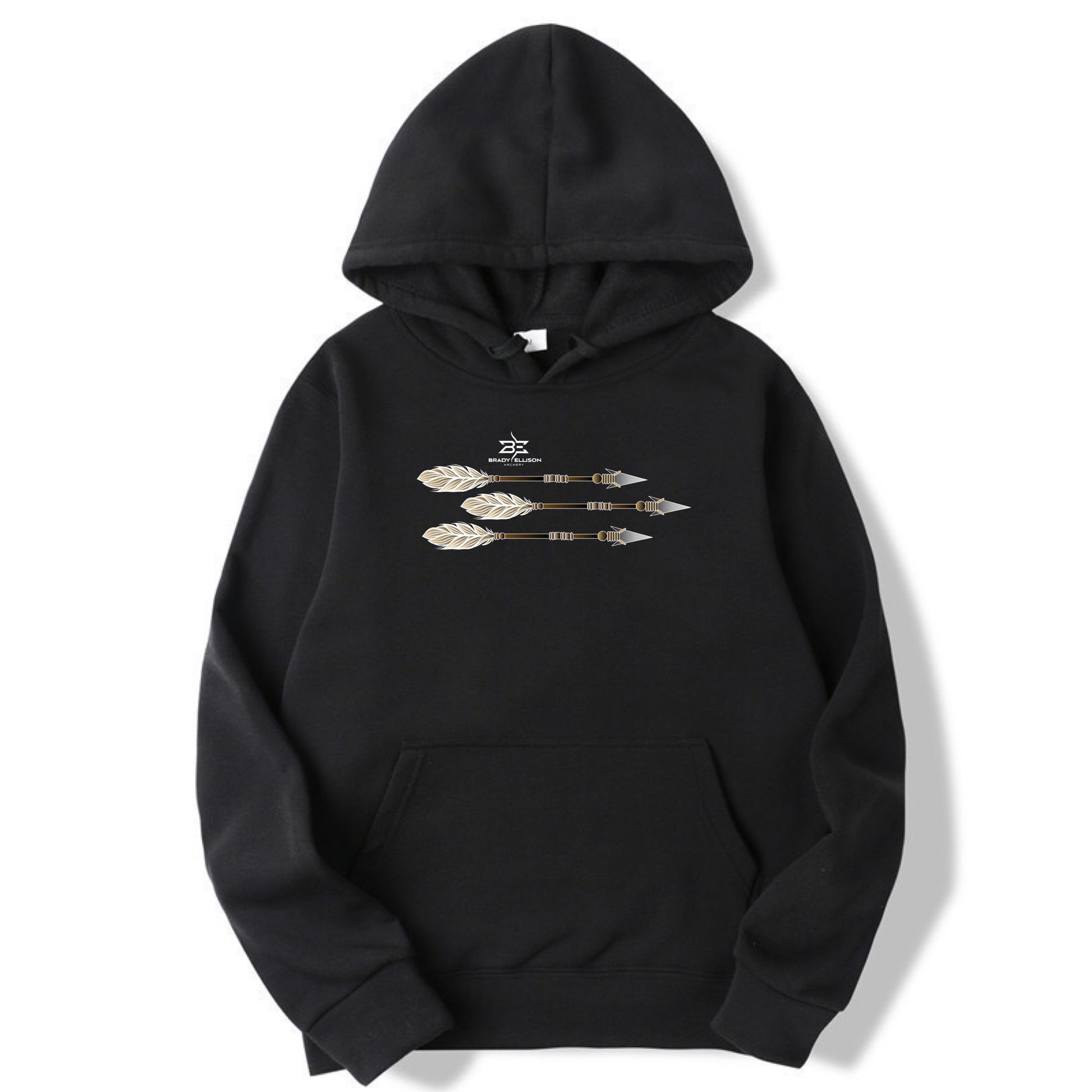 ARCHERY BLACK 3 ARROWS DESIGN HOODIE 