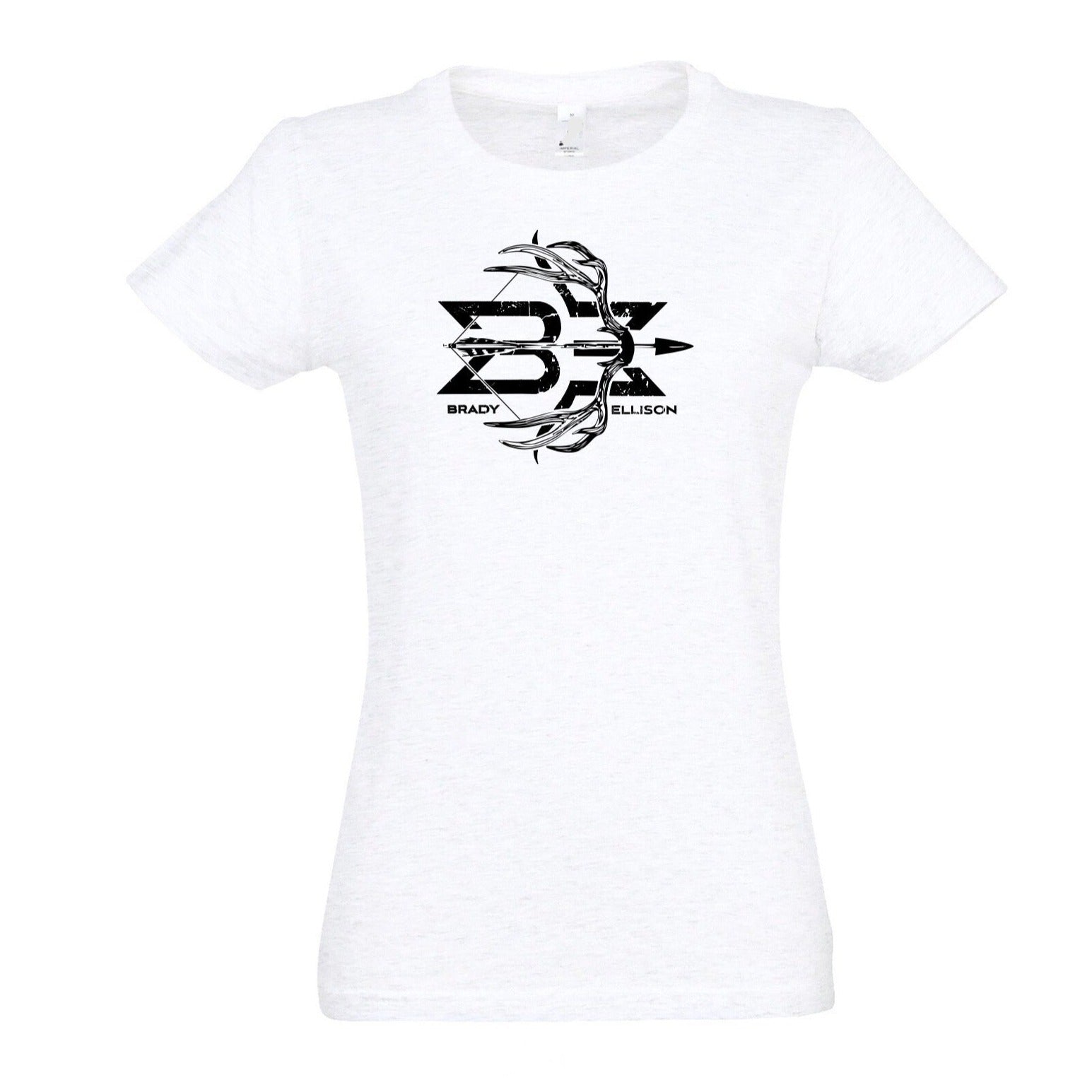 WHITE ARCHERY ANTLER HUNTING DESIGN FOR WOMEN T-SHIRT 