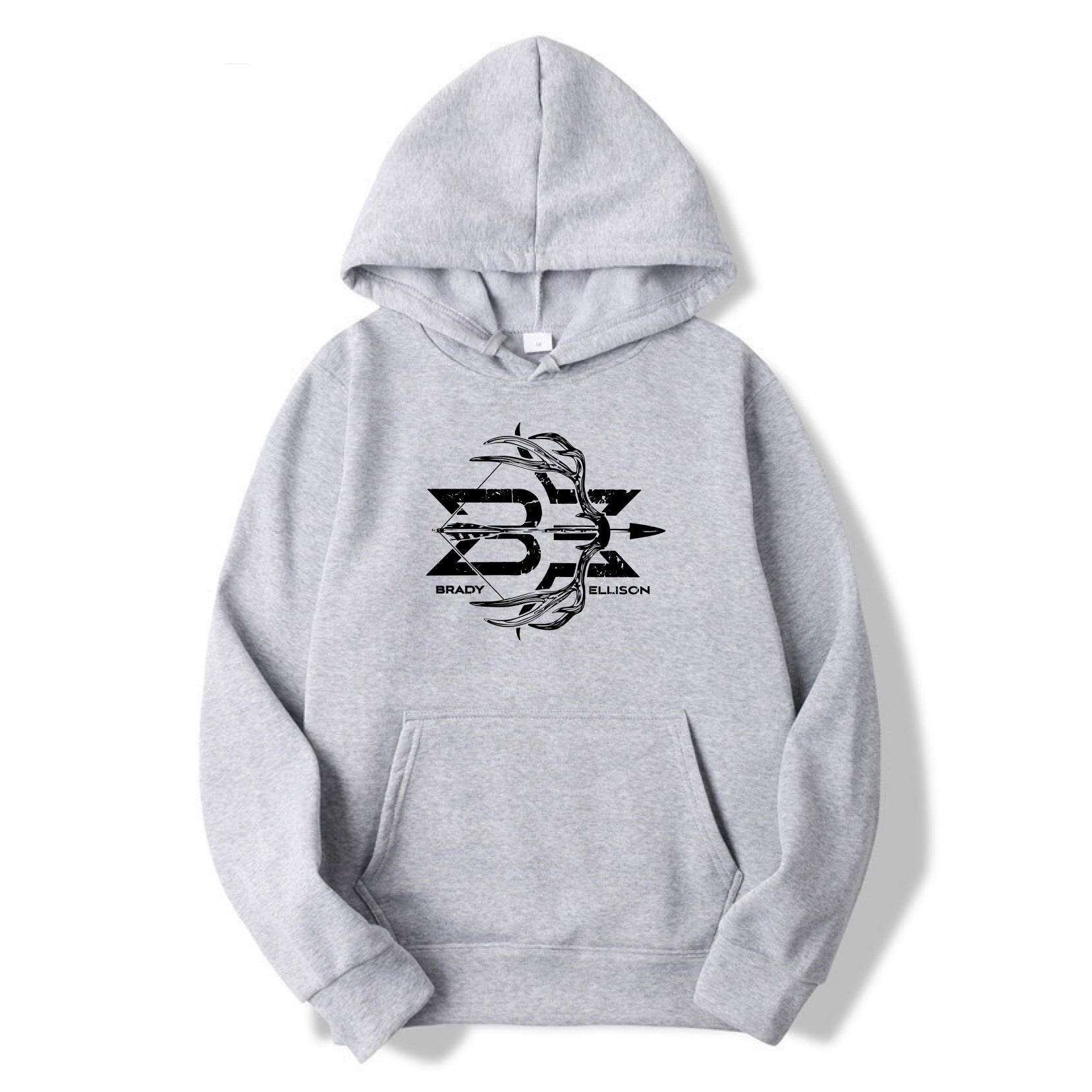 GREY ARCHERY ANTLER HUNTING DESIGN HOODIE