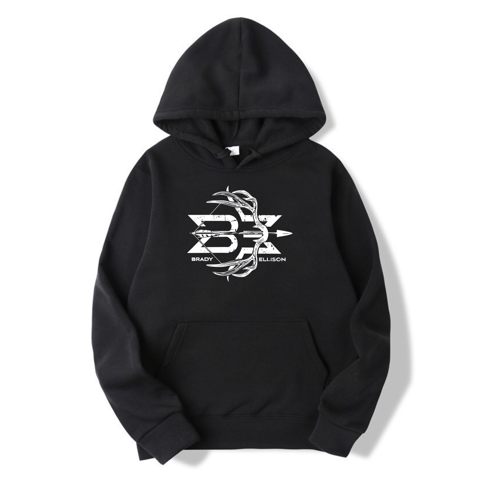 BLACK ARCHERY ANTLER HUNTING DESIGN HOODIE