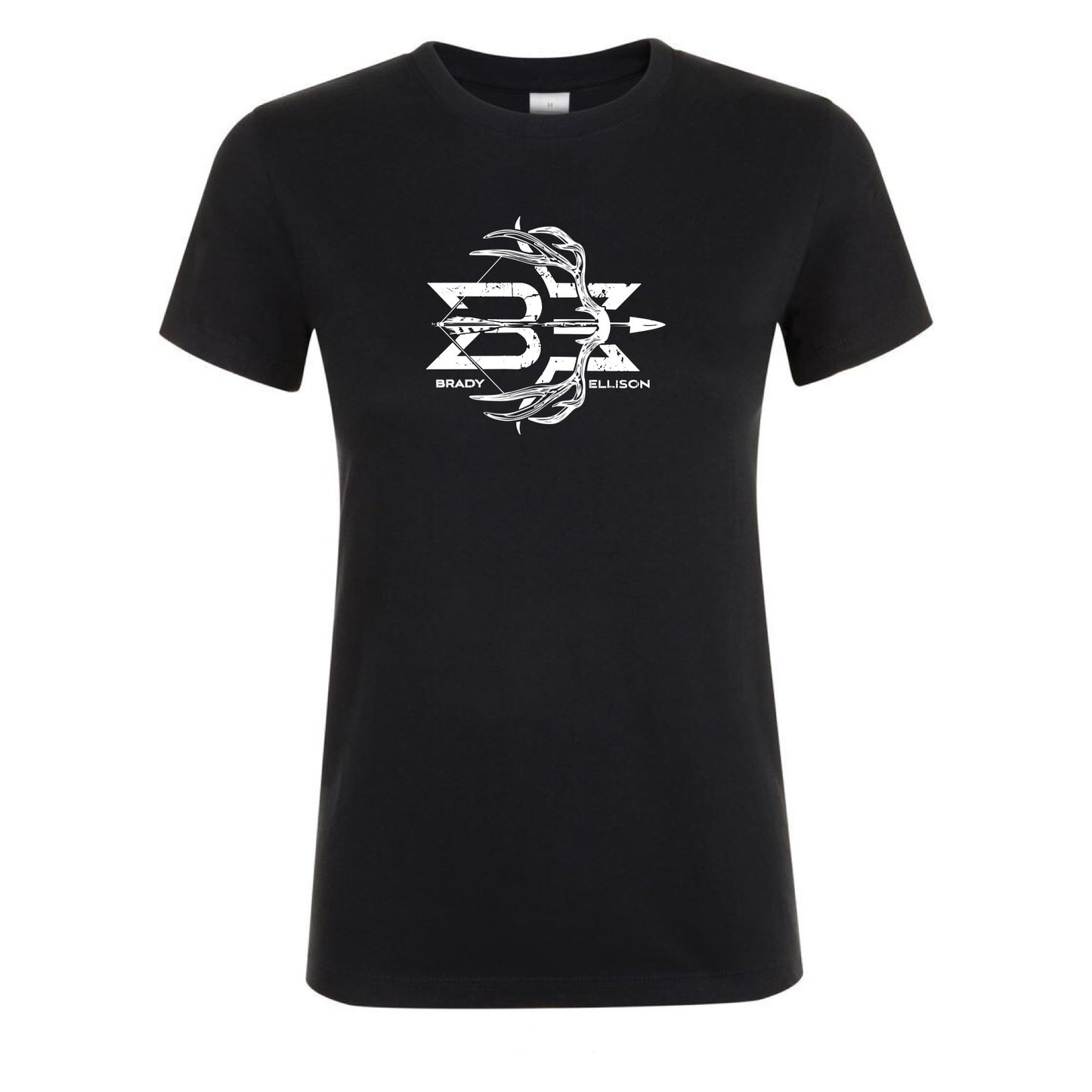 BLACK ARCHERY ANTLER HUNTING DESIGN FOR WOMEN T-SHIRT 